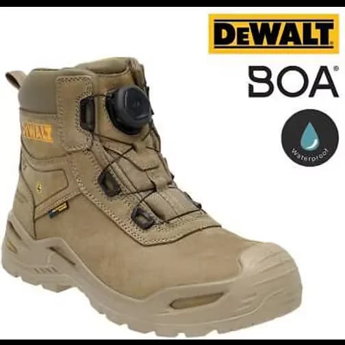 Dewalt Lander Stone Mens Waterproof Nubuck Leather Boa Fit System Safety Boots