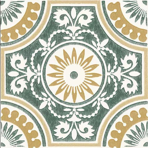 FloorPops 12in by 12in Yellow Ezra Vinyl Peel Stick Floor Tiles 10 Tiles 10 sqft