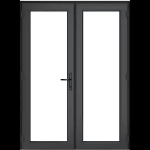 Crystal uPVC Grey Left Hand Clear Double Glazed French Door with 150 mm Cill Interior Door (x)
