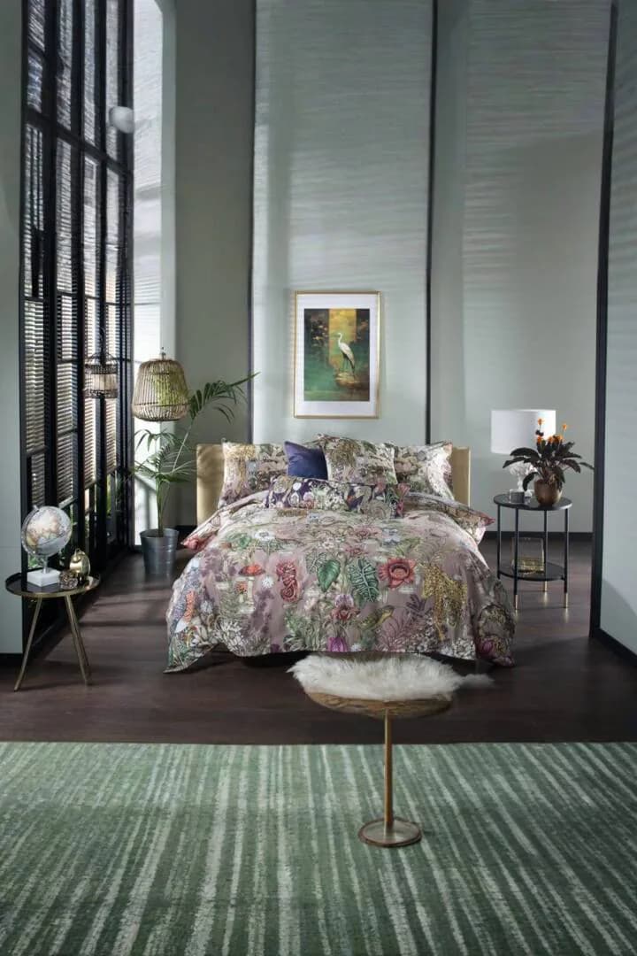 House of Norris Out Of Time Duvet Set, Artistic Floral 100% Cotton Bedding - Size: Super King