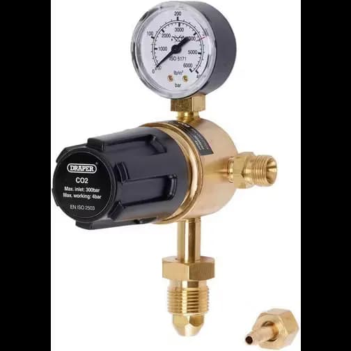 Draper Industrial Gas Bottle Regulator with Single Gauge, 300 bar