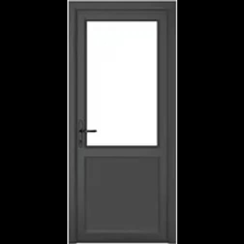 Crystal Triple Glazed Grey/White Interior Door with Clear Glass Interior Door Clear Glass (x)