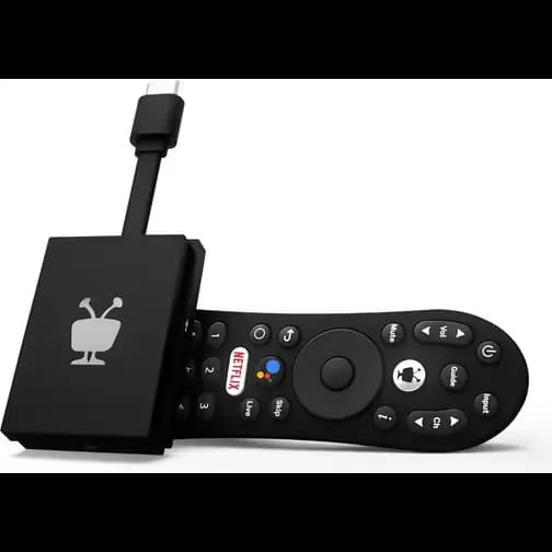 TiVo Stream 4K UHD Streaming Media Player with Google Assistant Voice Control Remote - Black
