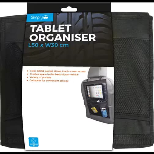 Simply Back Seat Car Organiser with holder Travel iPad Galaxy Storage Bag Pocket