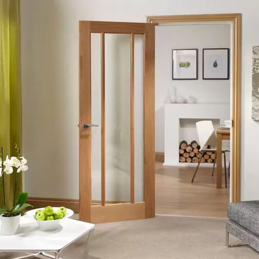 XL Joinery Glazed Oak Pre-Finished Worcester Interior Door (x198.1cm)