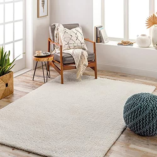 Livabliss Shaggy Shaggy Rug, Living Room, Bedroom, Boho – 200x275 cm, Cream