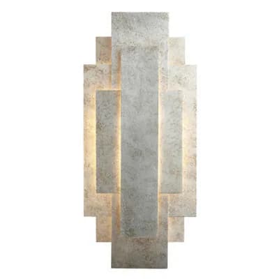 Luminosa Lighting Luminosa Forli 2 Light Wall Lamp Antique Silver Leaf