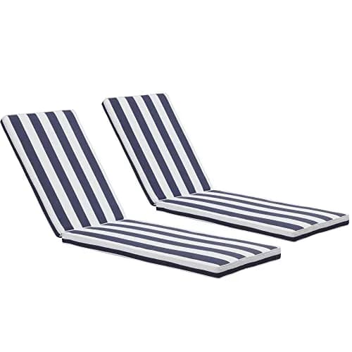 Only choice 2 Pcs Set Outdoor Lounge Chair Cushions Patio Chaise Lounge Replacement Cushions Furniture Seat Cushions…