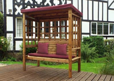 Charles Taylor Bramham Three Seater Arbour Burgundy