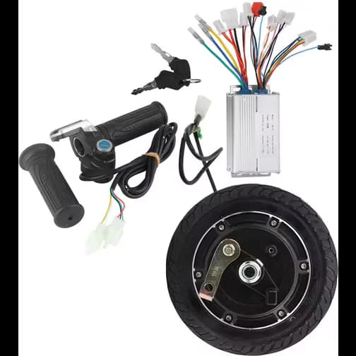 Kit de Rueda con Motor de Buje Sin Escobillas de 48 V 350 W y 8 Pulgadas