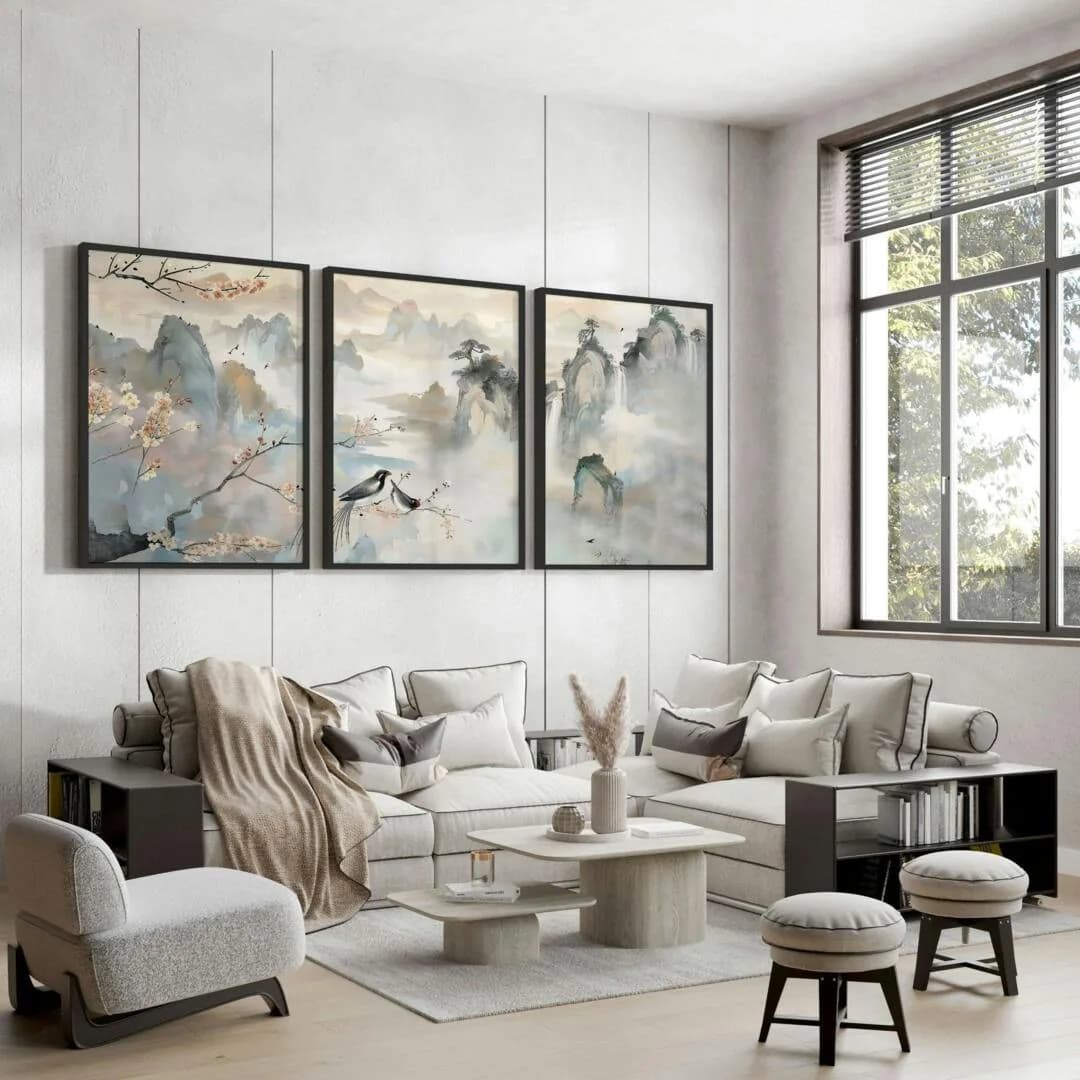 Rackhams Large Pictures For Living Room - Set of 3 wall art prints - A2 16.54 x 23.39 in / 42 x 59.4 cm - Matte Museum…