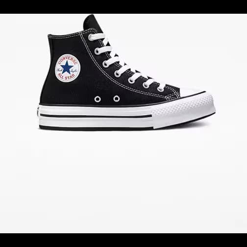 Converse Junior Girls Chuck Taylor All Star Eva Lift Foundation - Black/White