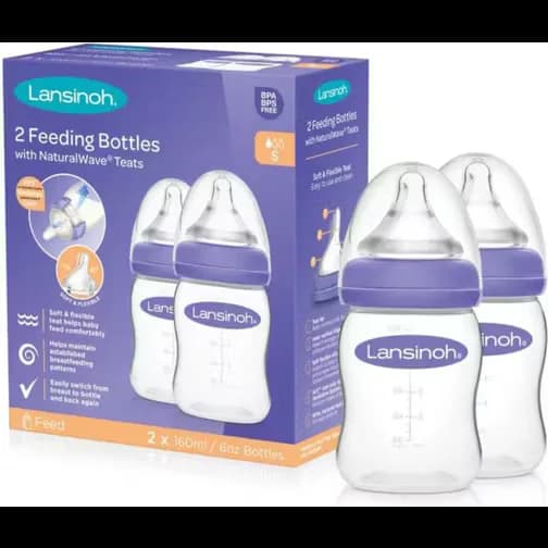 Lansinoh NaturalWave baby bottle 2x160 ml