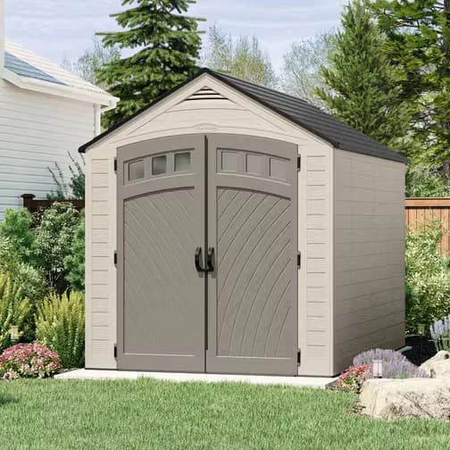 Rowlinson Vista Shed 7x10 Beige 224cm W x 308cm D x 249cm H (Building Area )