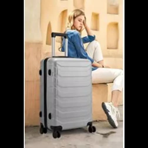 Living and Home Rolling Hardshell Luggage Travel Suitcase 24 Grey