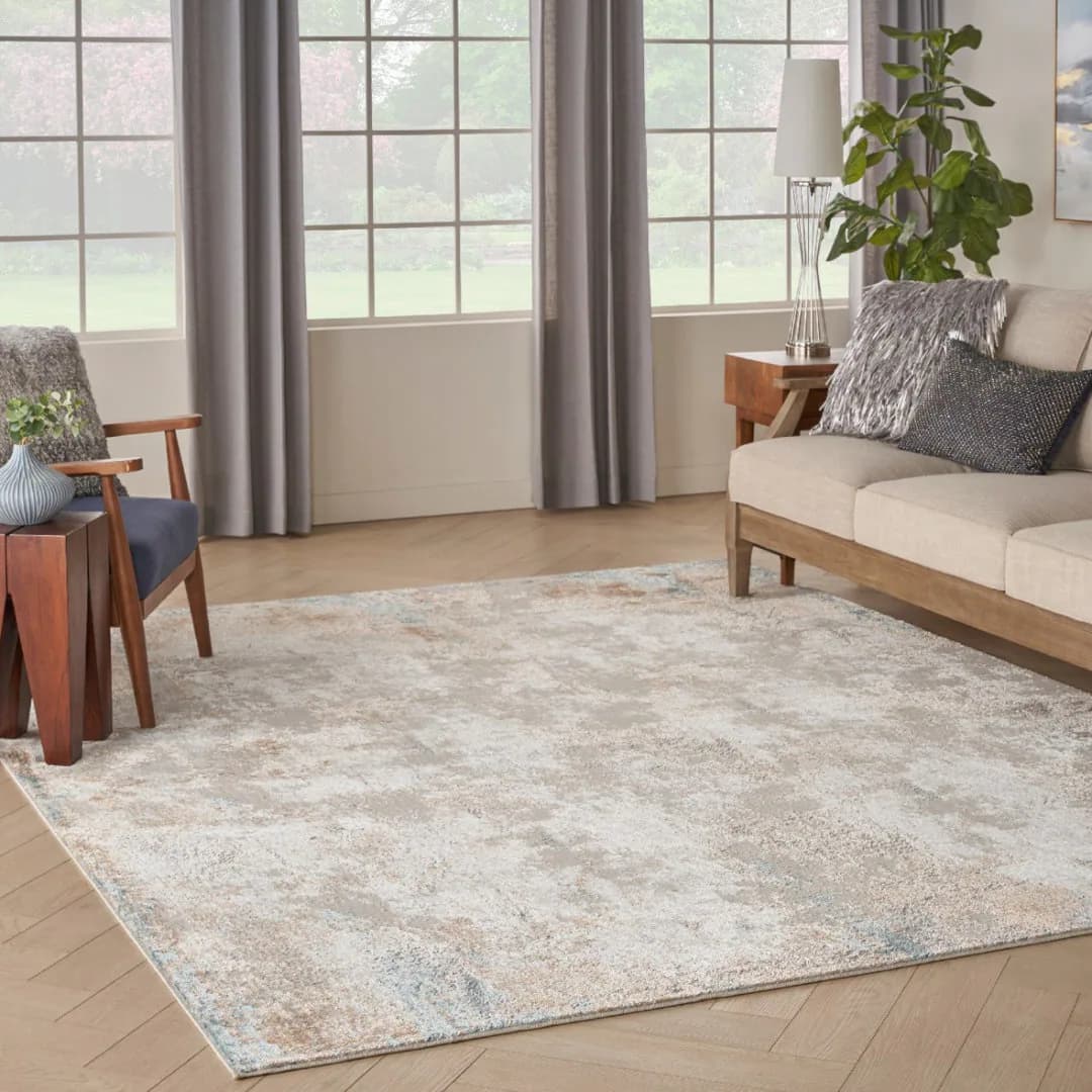 Abstract 10Mm Thick Modern Easy To Clean Rug For Bedroom, Living Room, Dining Room