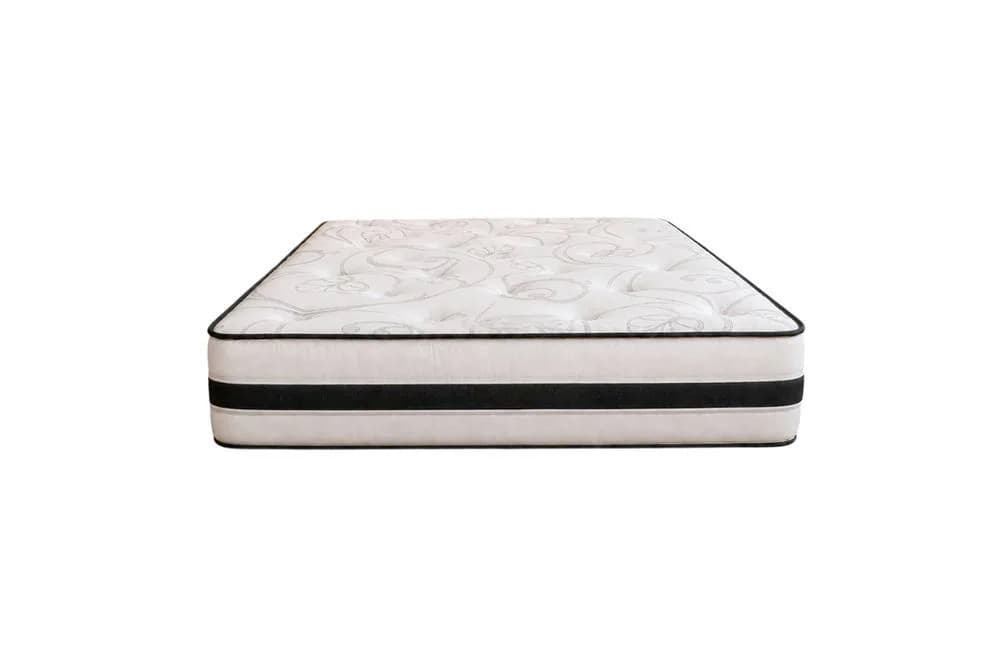 Sloomy Mayfair Open Coil Springs Comfort Layers Mattress in White - Size: Super King
