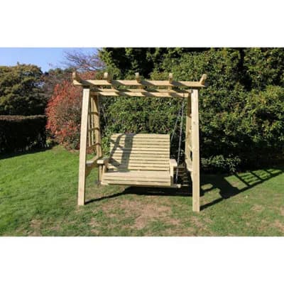 Churnet Valley Garden Furniture Ltd Pergola Swing, Swinging Seat Hammock - L125 X W180 X H185 Cm - Minimal Assembly…