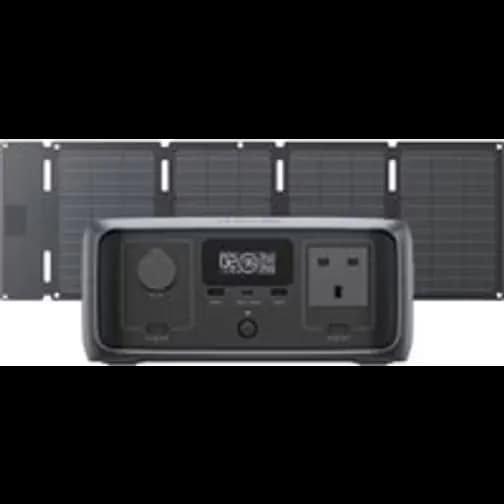 Ecoflow River 3 Portable Power Station with UPS, 45W USB Type-C, & Portable Solar Panel