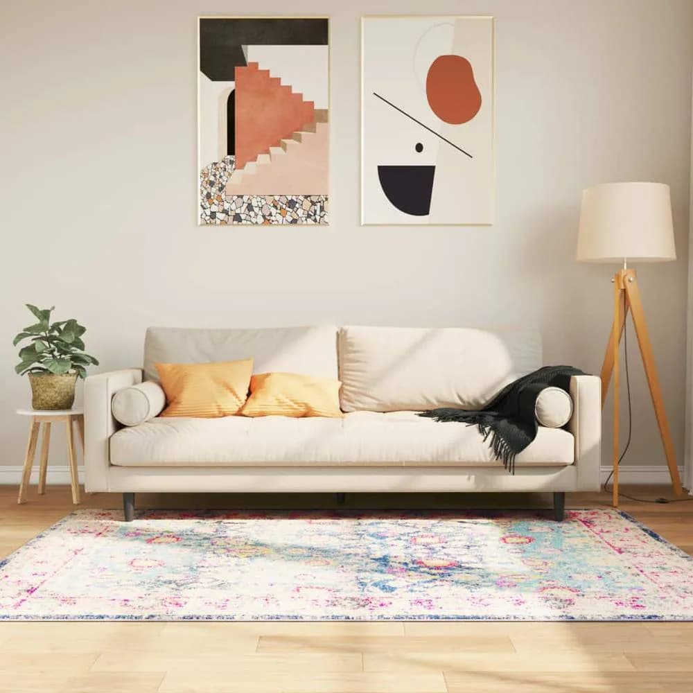 Berkfield Home Rug Washable Multicolour 120x180 cm Anti Slip - Size: 100 cm diameter