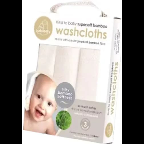 Cuddledry Kind to Baby Bamboo Washcloth Set of Three