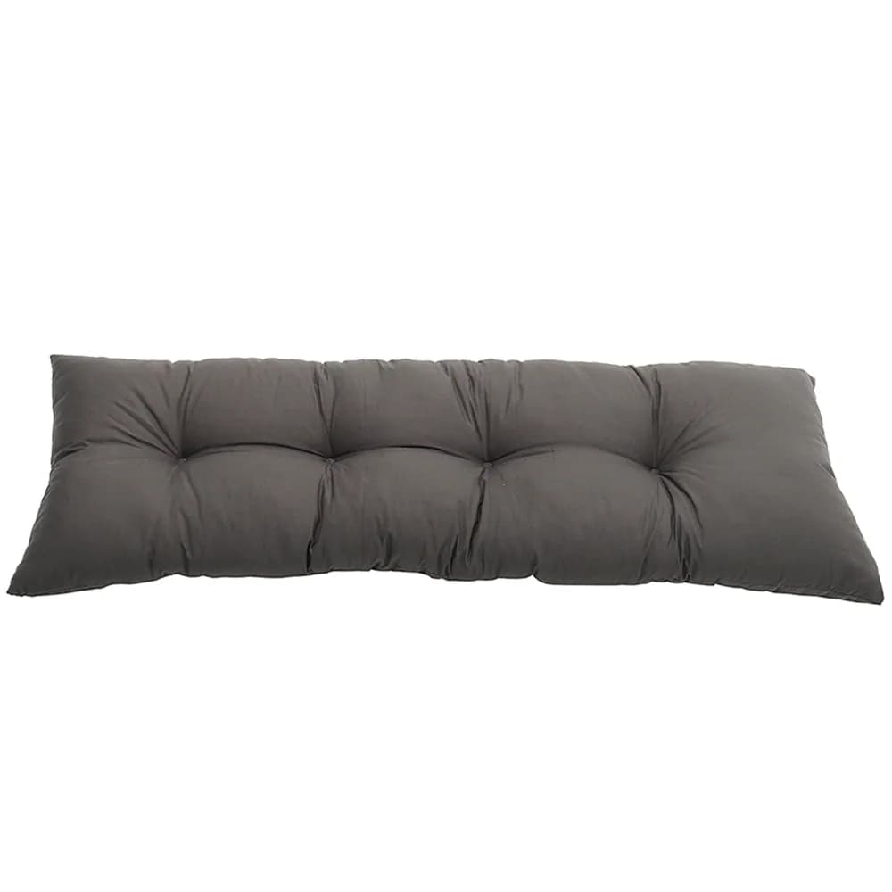 Living and Home Dark Grey Rectangular Tufted Bench Cushion Seat Pad