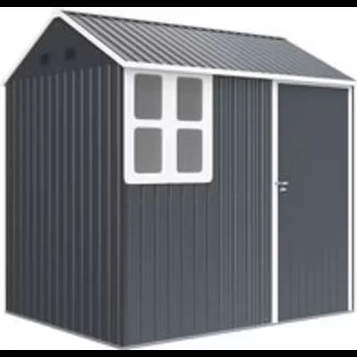 OutSunny 7 x 6 ft Metal Garden Shed Outdoor Storage Shed with Doors (Building Area )