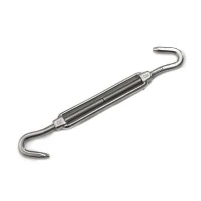 Kookaburra Silver Stainless Steel Turnbuckle With Claw Ends Shade Sail Fitting Garden Patio Fixing Accessory