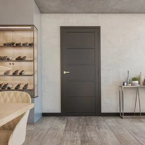 Deanta Black Shoreditch 5P 1981x610x35m Interior Door (x198.1cm)