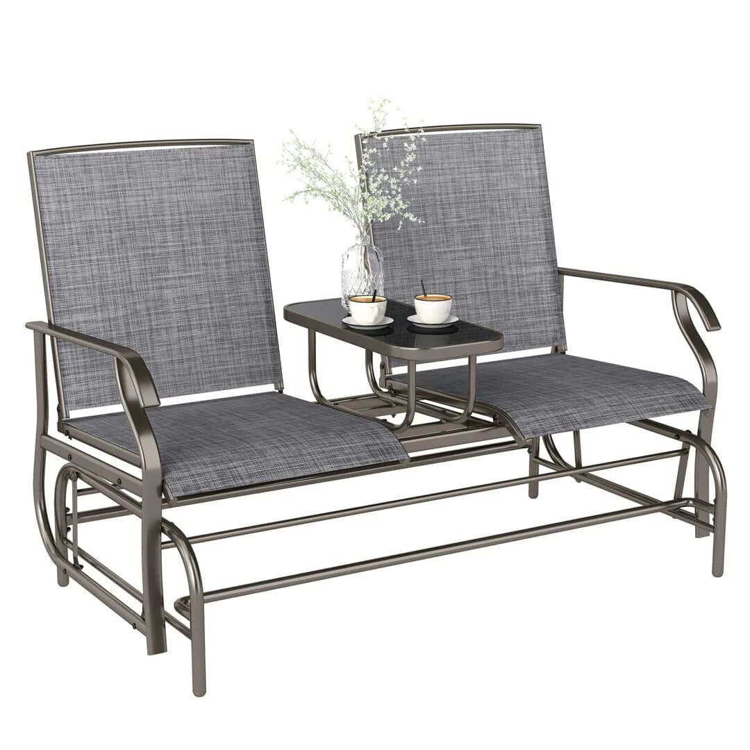 Outsunny 2 Seater Rocker Double Rocking Chair Lounger Outdoor Garden Furniture