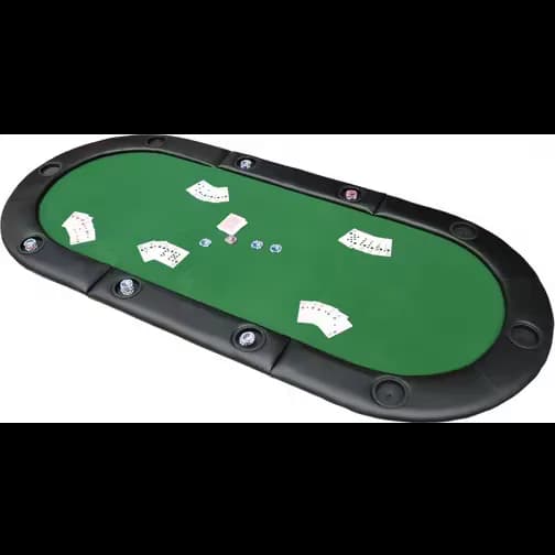Homcom Classic 3 Folding Poker Table with Drink Holders Carry Bag