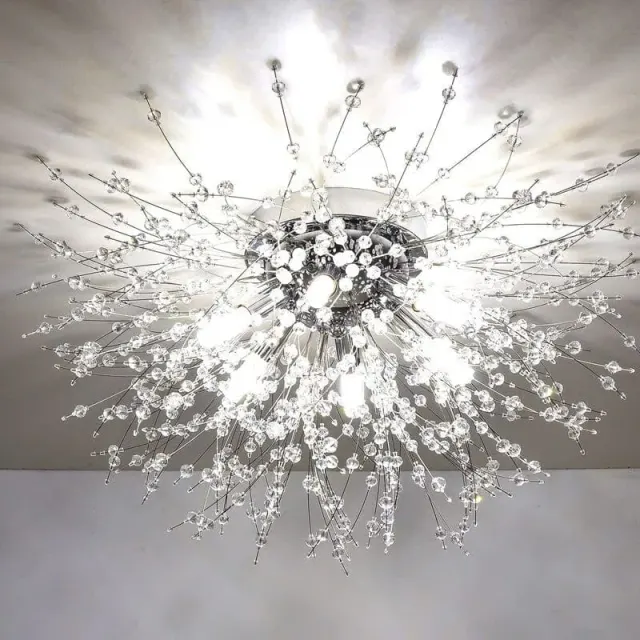 Rackhams 2 Style Sputnik Flush Mount Ceiling Light - Chrome