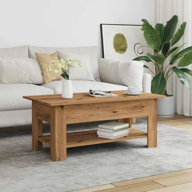 Berkfield Home Durable Coffee Table Artisan Oak 102x55x42 cm Engineered Wood in Brown - Size: 102 x 55 x 42 cm