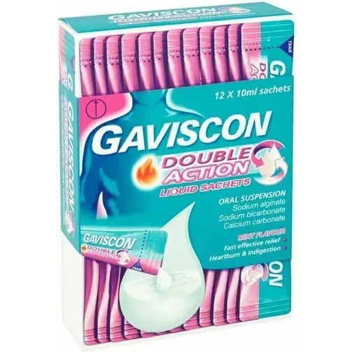 Gaviscon Double Action Mint Flavour Liquid Sachets