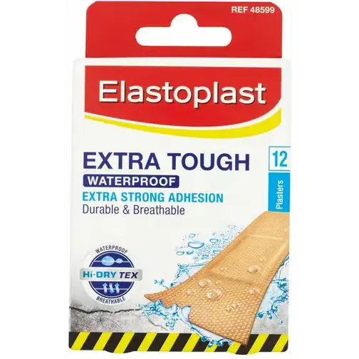 Elastoplast Extra Tough Waterproof 12-pack