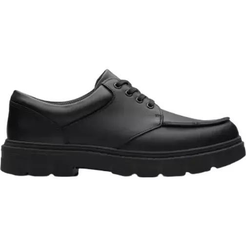 Clarks Youth Lorcam Edge - Black Leather